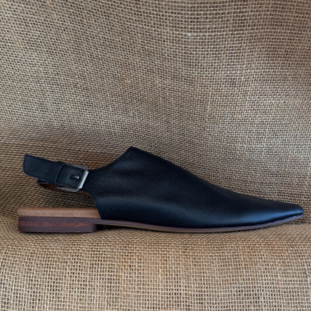 GEEWAWA Black Leather Women's Mules, never worn, size 10 - Picture 5 of 5